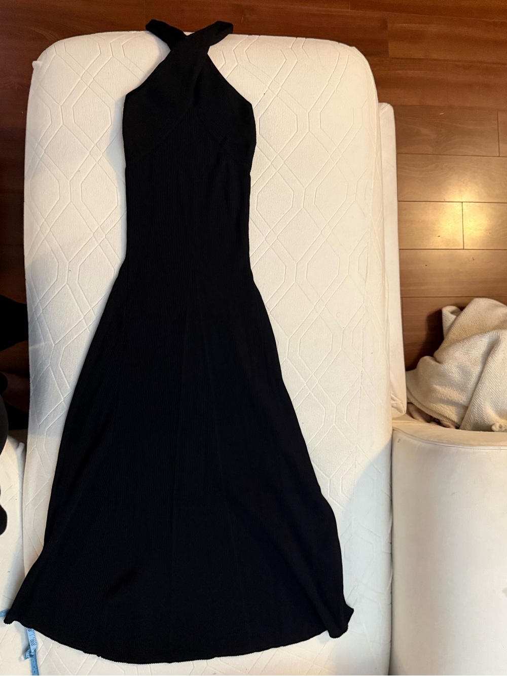 Line & Dot Elegant Black Halter Maxi Dress size S